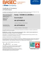 BASEC Sertifikatas 2851-CPR-0088 Eksploatacinių savybių pastovumo sertifikatas