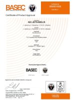 BASEC Sertifikatas 099/001/050 Kabeliai su PVC izoliacija ir apvalkalu