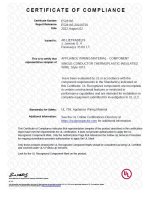 Certificate of compliance single-conductor Thermoplastics UL